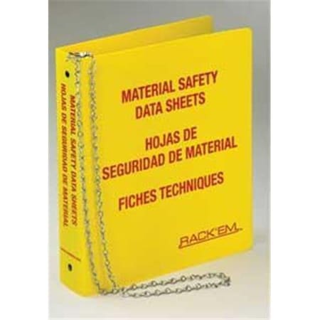 Rack Em Racks RackEm Racks 3010 Trilingual MSDS Binder 3 in. Ring - Holds 600 sheets 3010